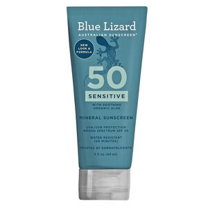 Blue Lizard SENSITIVE Mineral Sunscreen with Zinc Oxide, SPF 50+ Water Resistant